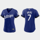 Women Los Angeles Dodgers Julio Urias Royal 2021 City Connect Replica Jersey