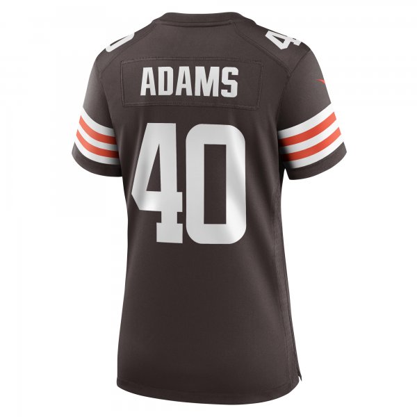 Women's Cleveland Browns Matthew Adams Nike  Brown Team Game Jersey