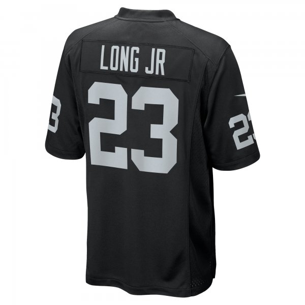 Men's Las Vegas Raiders David Long Jr. Nike  Black Team Game Jersey