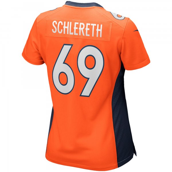 Women's Denver Broncos Mark Schlereth Nike Orange Game Retired Player Jersey