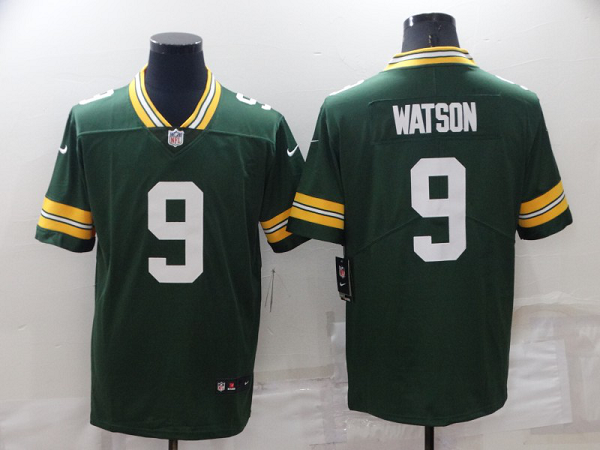 Men's Nike Green Bay Packers #9 Christian Watson Home Game NFL Stitched Jersey