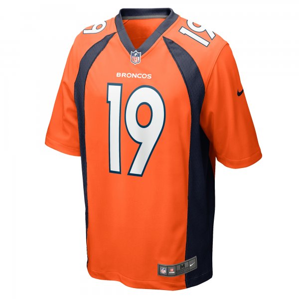 Men's Denver Broncos Marvin Mims Jr Nike  Orange Team Game Jersey