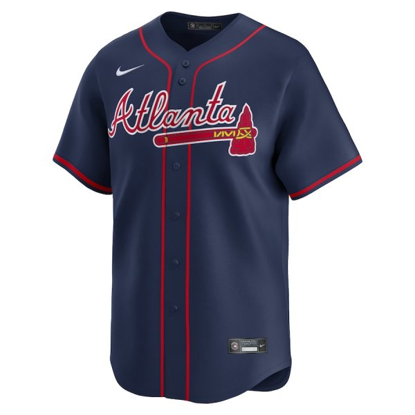 Men's Atlanta Braves Ronald Acu?a Jr. Nike Navy Alternate Limited Player Jersey