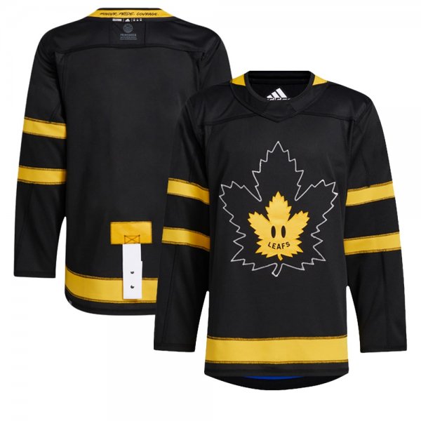 Men's adidas Black Toronto Maple Leafs x drew house Alternate Blank Jersey