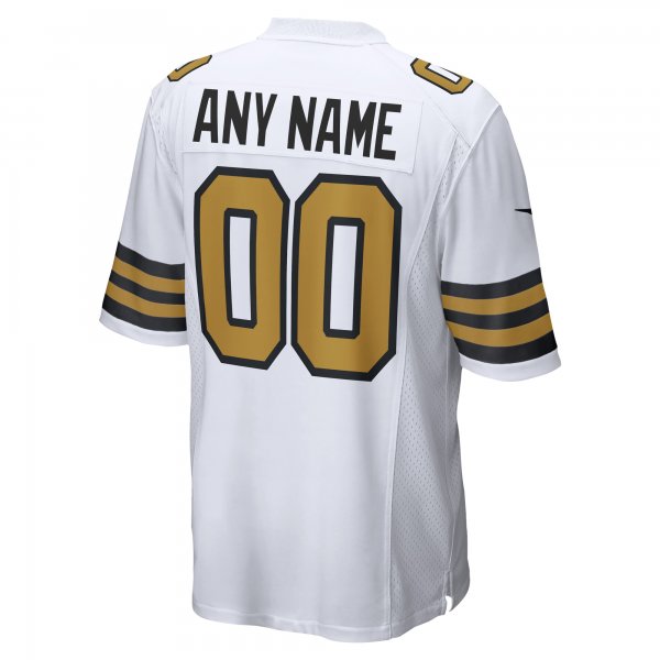 Men's New Orleans Saints  Nike White Alternate Custom Game Jersey