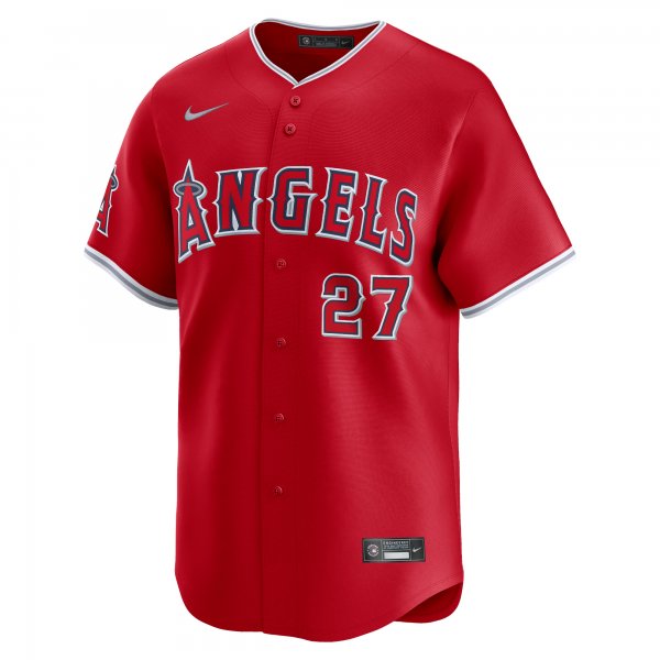 Men's Los Angeles Angels Mike Trout Nike Red Alternate Limited Player Jersey