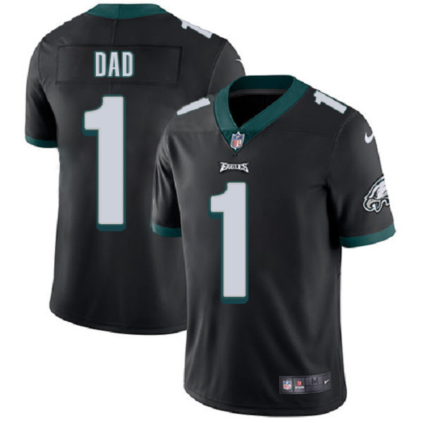 Men's Nike Philadelphia Eagles #1 Dad Black Alternate Vapor Untouchable Limited NFL Jersey