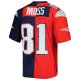 Men's New England Patriots Randy Moss Mitchell & Ness Navy/Red 2007 Split Legacy Replica Jersey