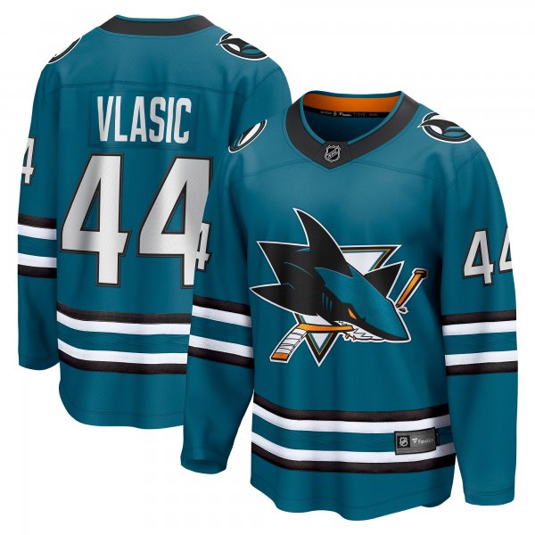 Men's San Jose Sharks Marc-Edouard Vlasic Fanatics Teal Home Breakaway Player Jersey