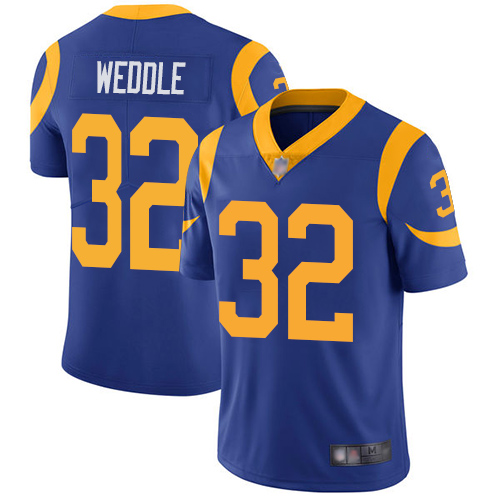 Los Angeles Rams #32 Eric Weddle Royal Blue Alternate Men's Stitched Nike NFL Vapor Untouchable Limited Jersey