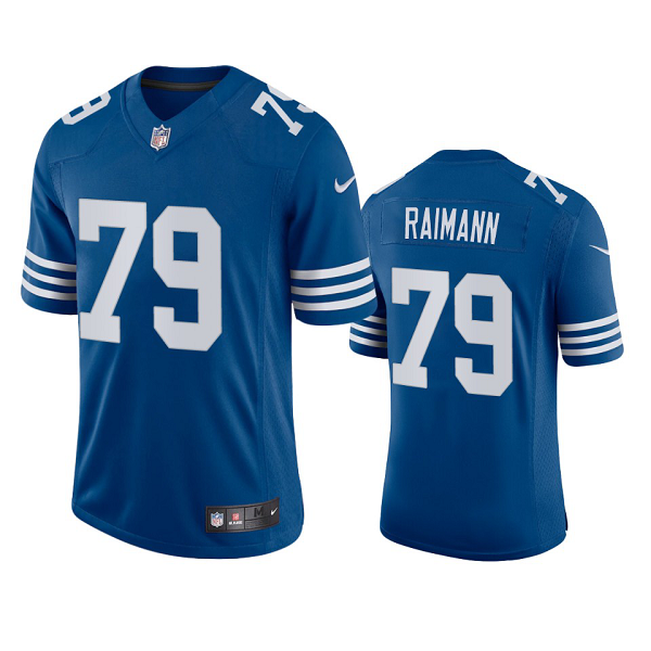 Men's Nike NFL Indianapolis Colts Bernhard Raimann #79 Blue Vapor Limited Jersey