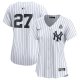 Women's #27 New York Yankees Giancarlo Stanton Nike White 2024 World Series Limited Player Jersey