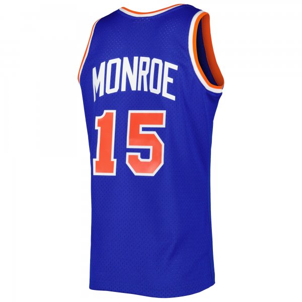 Men's New York Knicks Earl Monroe Mitchell & Ness Blue 2001/02 Hardwood Classics Swingman Jersey