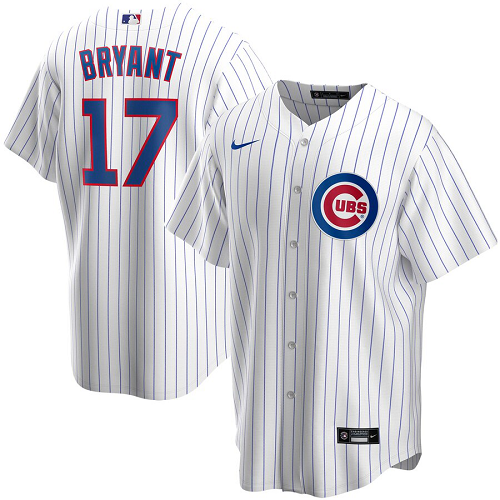 Men's Nike Chicago Cubs #17 Kris Bryant White Home 2020 MLB Jersey