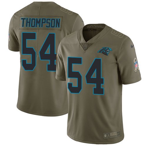 Nike Carolina Panthers #54 Shaq Thompson Olive Youth Stitched NFL Limited 2017 Salute to Service Jersey