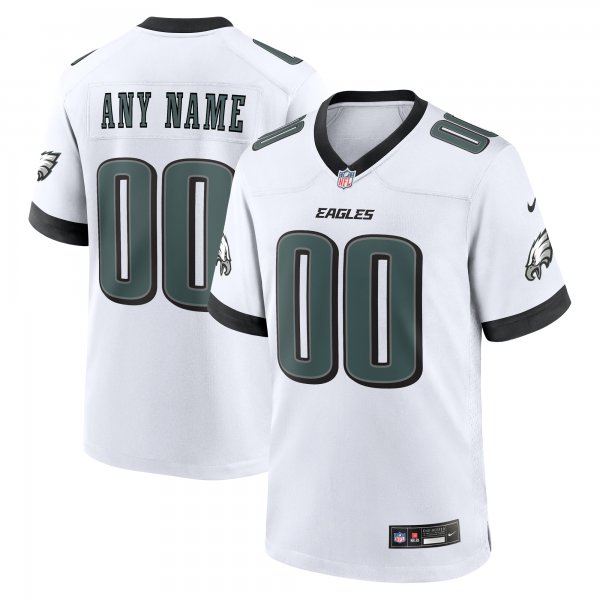 Men's Philadelphia Eagles Nike White Custom Game Jersey