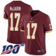 Washington Redskins #17 Terry McLaurin Burgundy Red Team Color Youth Stitched NFL 100th Season Vapor Limited Jersey