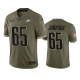 Philadelphia Eagles Lane Johnson Olive 2022 Salute To Service Jersey #65