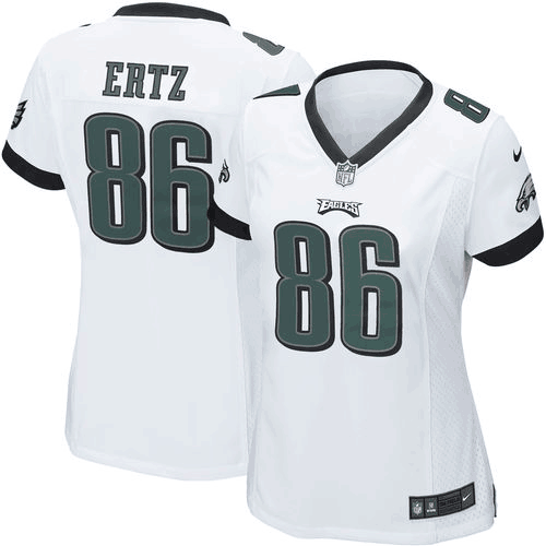 Nike Philadelphia Eagles #86 Zach Ertz White Women's Stitched NFL Limited Jersey