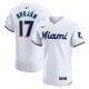 Men's Miami Marlins Vidal Brujan Nike White Home Elite Player Jersey