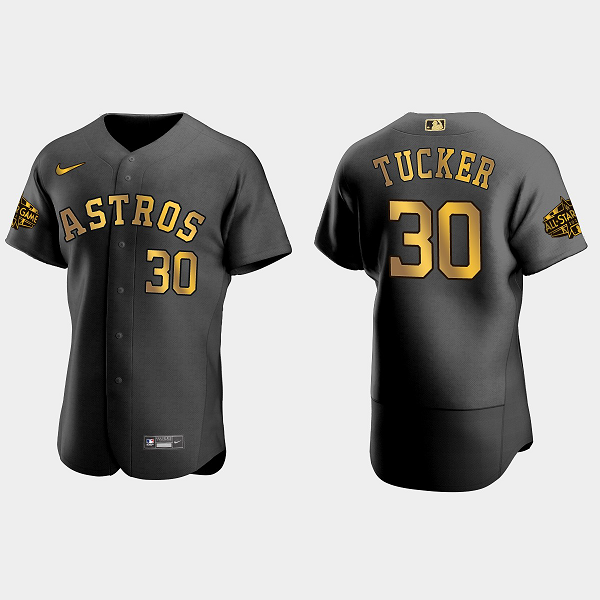 Men's Houston Astros #30 Kyle Tucker 2022 MLB All-Star Game Flex Base Jersey - Black