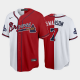 Men's Atlanta Braves Split Dansby Swanson Red White 2021 World Series Champions MLB Jersey