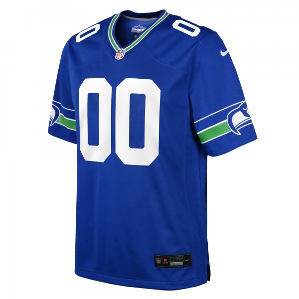 Youth Seattle Seahawks Nike Royal Throwback Custom Jersey