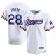 Men's Texas Rangers #28 Jonah Heim Nike White Home 2023 World Series Champions Limited Jersey