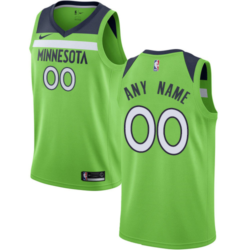 Men's Nike Timberwolves Personalized Swingman Green NBA Statement Edition Jersey