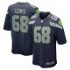 Men's Seattle Seahawks Damien Lewis Nike College Navy Game Jersey