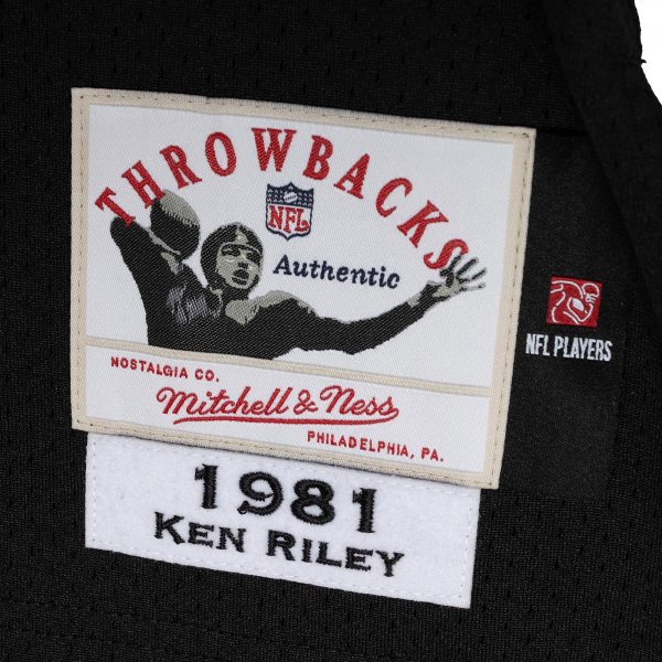 Men's Cincinnati Bengals 1981 Ken Riley Mitchell & Ness Black Throwback Retired Player Jersey