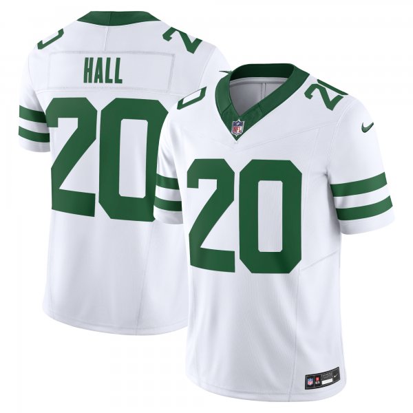 Men's New York Jets Breece Hall Nike Legacy White Vapor F.U.S.E. Limited Jersey