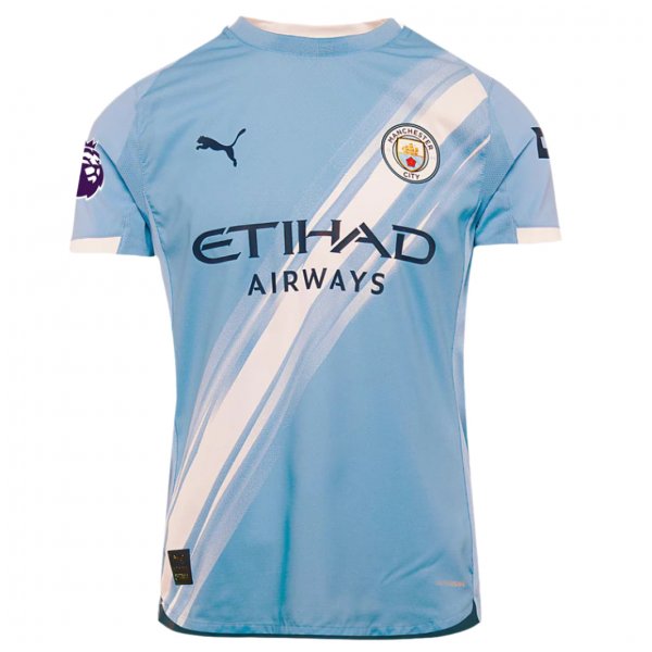 Puma Manchester City 25/26 Home Jersey w/ EPL + Sponsor Patch (Team Light Blue/White)