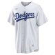 Men's Brooklyn Dodgers Jackie Robinson Nike White Home Cooperstown Collection Player Jersey