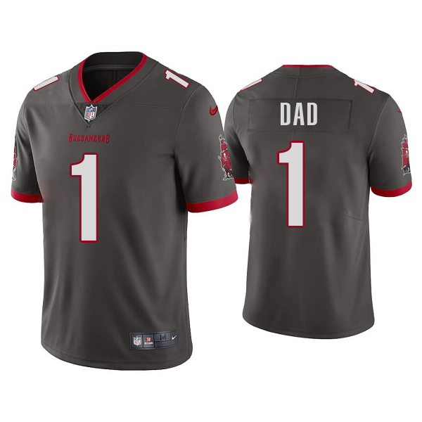 Men's Nike Tampa Bay Buccaneers #1 Dad Grey Vapor Untouchable Limited Stitched NFL Jersey