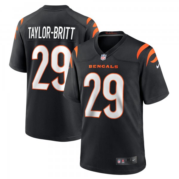 Men's Cincinnati Bengals Cam Taylor-Britt Nike Black Game Player Jersey