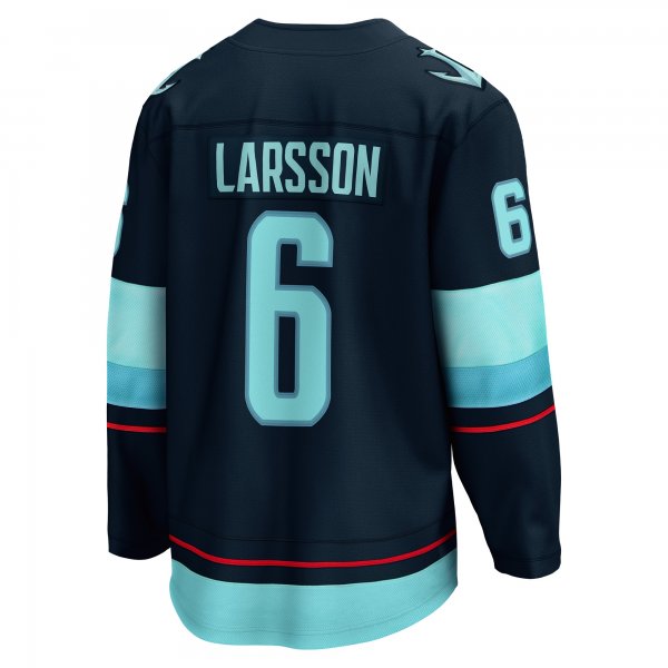 Men's Seattle Kraken Adam Larsson Fanatics Deep Sea Blue Home Breakaway Player Jersey