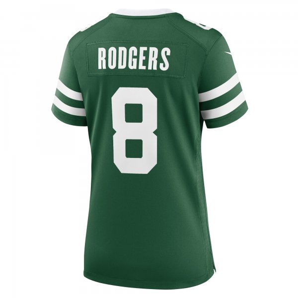 Women's New York Jets Aaron Rodgers Nike Legacy Green Game Jersey