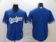 Men's Los Angeles Dodgers Blank Blue Stitched MLB Cool Base Nike Jersey