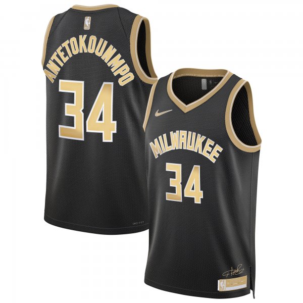 Unisex Milwaukee Bucks Giannis Antetokounmpo Nike Black  Select Series Swingman Jersey