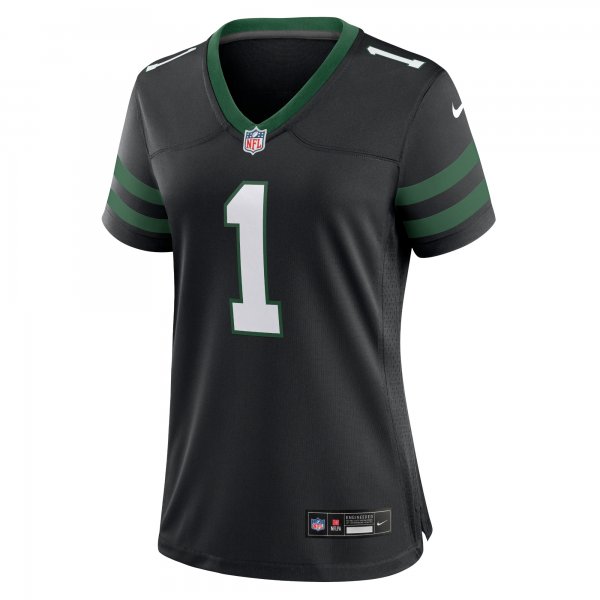 Women's New York Jets Ahmad Sauce Gardner Nike Legacy Black Alternate Game Jersey