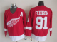 Men's Detroit Red Wings #91 Fedorov Red Throwback NHL Jersey