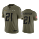 Los Angeles Chargers LaDainian Tomlinson Olive 2022 Salute To Service Limited Jersey #21