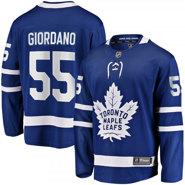 Men's Toronto Maple Leafs Mark Giordano Fanatics Blue Home Breakaway Player Jersey