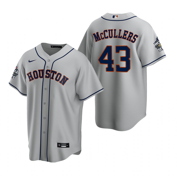 Men's Houston Astros Lance McCullers Gray 2022 World Series Cool Base Jersey