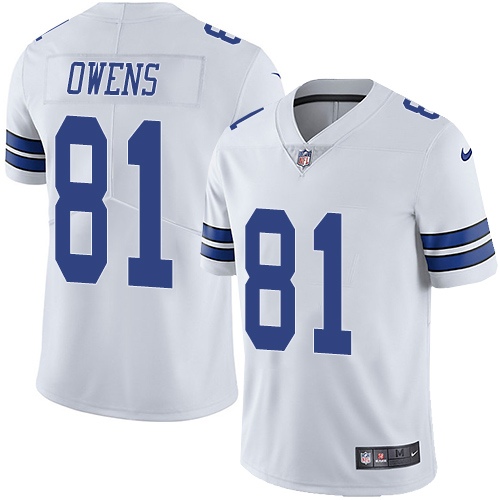 Nike Dallas Cowboys #81 Terrell Owens White Men's Stitched NFL Vapor Untouchable Limited Jersey