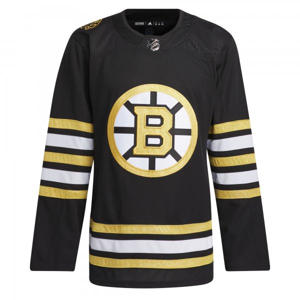 Men's Boston Bruins  adidas Black 100th Anniversary Primegreen Jersey