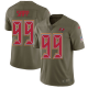 Nike Tampa Bay Buccaneers #99 Warren Sapp Olive Men's Stitched NFL Limited 2017 Salute to Service Jersey