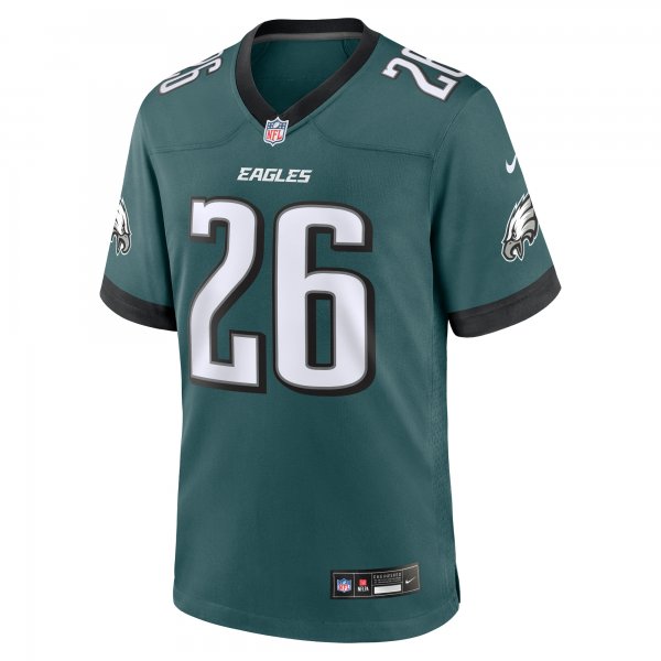 Men's Philadelphia Eagles Saquon Barkley Nike Midnight Green Game Player Jersey