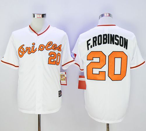 Mitchell And Ness Baltimore Orioles #20 Frank Robinson White Stitched MLB Jersey